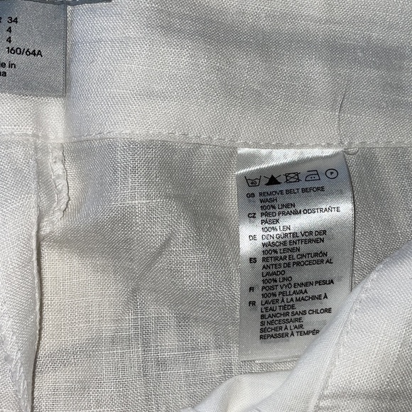 H&M 100% Linen Wide Leg Trousers - Picture 7 of 7